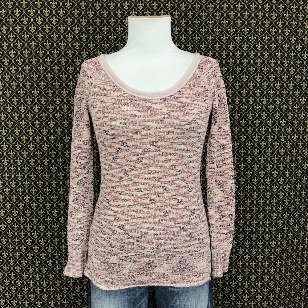 Free People Marled Scoopneck Pullover Sweater
